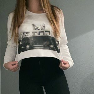 Wet seal cropped long sleeve